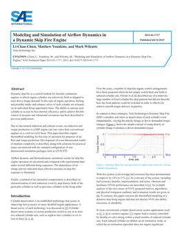 Modeling and Simulation of Airflow Dynamics in a Dynamic Skip Fire