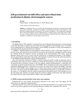 Self-Gravitational Red Shift Effect and Micro-Black Holes Production in Dipolar Electromagnetic Sources