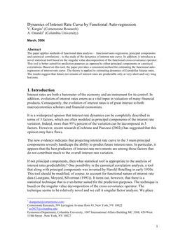 Dynamics of Interest Rate Curve by Functional Auto-Regression V