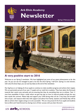 Newsletter Spring 2 February 2016