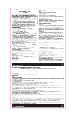 ATROPINE SULFATE 1 Mg/5 Ml