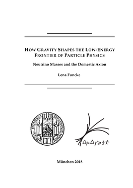 How Gravity Shapes the Low-Energy Frontier of Particle Physics: Neutrino Masses and the Domestic Axion