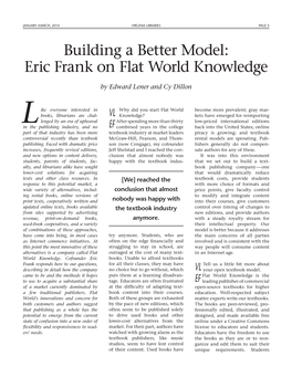 Eric Frank on Flat World Knowledge