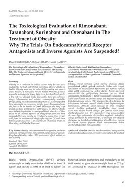 The Toxicological Evaluation of Rimonabant