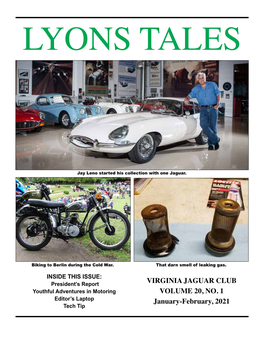 VIRGINIA JAGUAR CLUB VOLUME 20, NO. 1 January-February, 2021