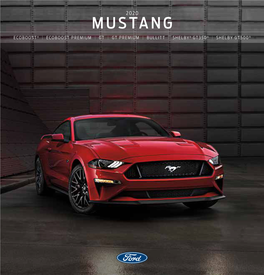 Mustang Ecoboost® | Ecoboost Premium | Gt | Gt Premium | Bullitt | Shelby® Gt350® | Shelby Gt500® Built on Pony Power