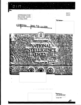 National Intelligence Daily