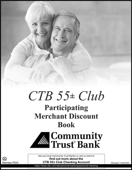 CTB 55+ Club Participating Merchant Discount Book November 4, 2020