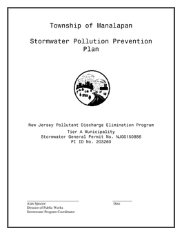 Township of Manalapan Stormwater Pollution Prevention Plan