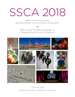 88Th Annual Convention Southern States Communication Association