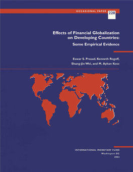 Effects of Financial Globalization on Developing Countries: Some Empirical Evidence ••