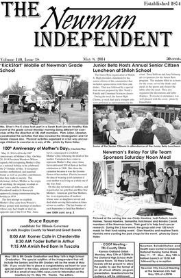 May 8, 2014 Volume 140, Issue 18 'Kickstart' Mobile at Newman Grade