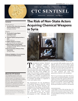 The Risk of Non-State Actors Acquiring Chemical Weapons in Syria