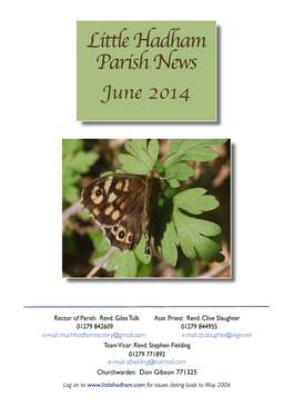 Little Hadham Parish News June 2014