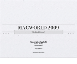 Macworld San Francisco 2009 in Review