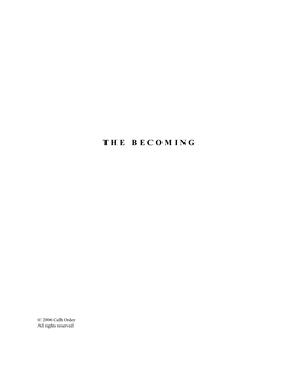 The Becoming