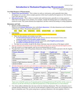 Introduction to Mechanical Engineering Measurements Author: John M