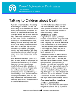 Talking to Children About Death