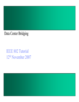 Data Center Bridging