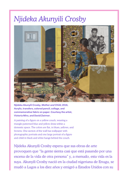 Njideka Akunyili Crosby | Toward Common Cause