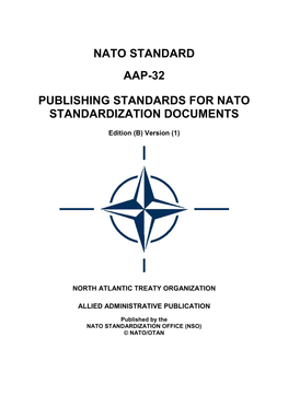 Publishing Standards for Nato Standardization Documents