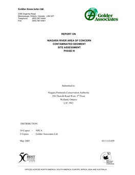 Niagara River Sediment Study Phase 3