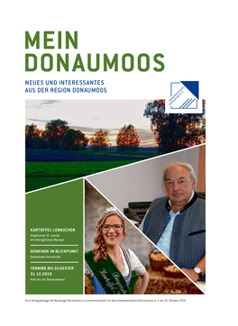 Neues Und Interessantes Aus Der Region Donaumoos