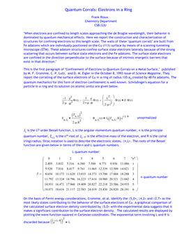 Quantum Corrals: Electrons in a Ring