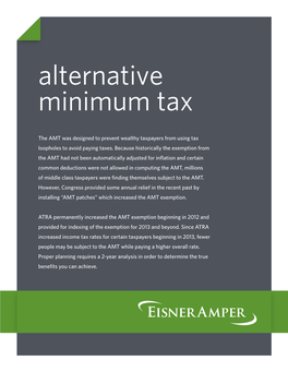 Alternative Minimum Tax