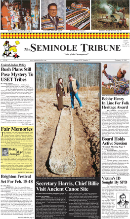 SEMINOLE TRIBUNE “Voice of the Unconquered”