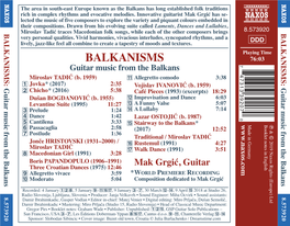 BALKANISMS M M Guitar Music from the Balkans 4