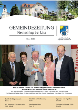 GEMEINDEZEITUNG Kirchschlag Bei Linz