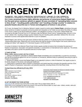 Urgent Action