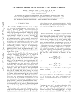 The Effect of a Scanning Flat Fold Mirror on a CMB B-Mode Experiment