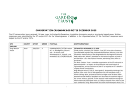 1 Conservation Casework Log Notes