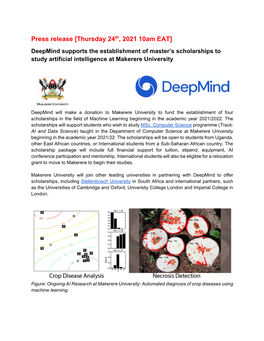 Makerere University- Deepmind Scholarship-Press Release