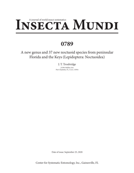 Insecta Mundi 0789: 1–56