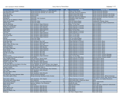 Music Express Song Index V1-V17