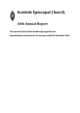 34Th Annual Report and Accounts for the Year Ended 31 December 2016