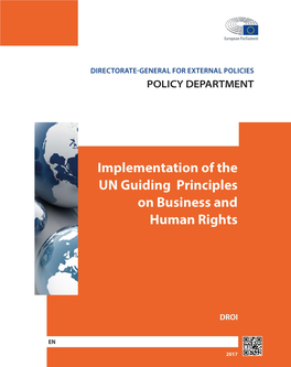 Implementation of the UN Guiding Principles on Business and Human Rights