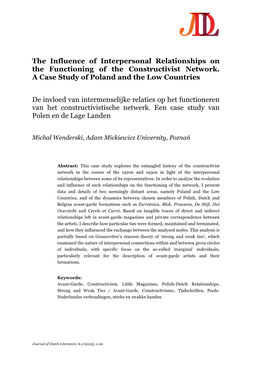 The Influence of Interpersonal Relationships on the Functioning of the Constructivist Network