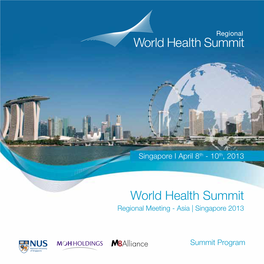 World Health Summit Regional Meeting - Asia | Singapore 2013
