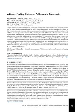 Vrfinder: Finding Outbound Addresses in Traceroute