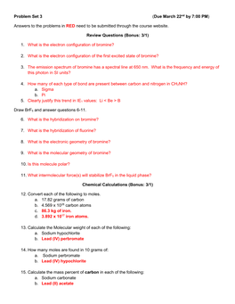 Problem Set 3 (Due March 22Nd by 7:00 PM)