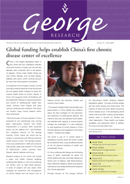 Global Funding Helps Establish China's First Chronic Disease Center Of