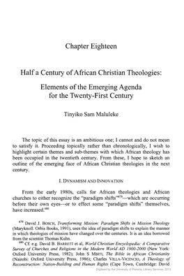 Chapter Eighteen Half a Century of African