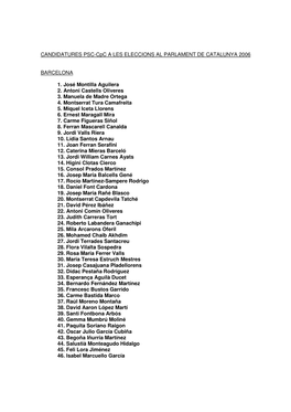 Candidatures Del PSC-Cpc