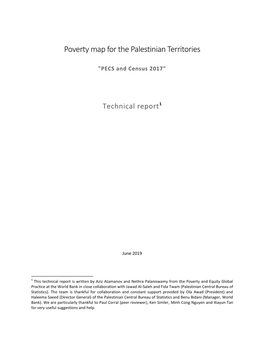 Poverty Map for the Palestinian Territories