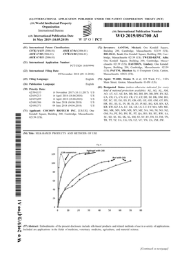 WO 2019/094700 Al 16 May 2019 (16.05.2019) W 1P O PCT