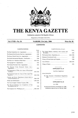 The Kenya Gazette